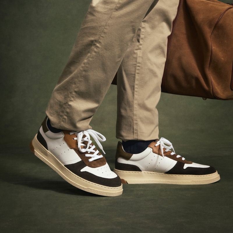 ORDER SNEAKER M - NAPPA/SUEDE/SDE - WHITE/BROWN